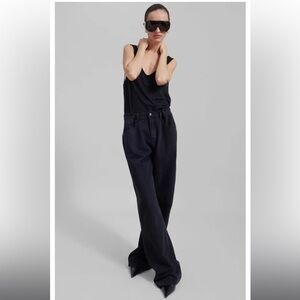The Frankie Shop Hayla Denim Pants Black NWT